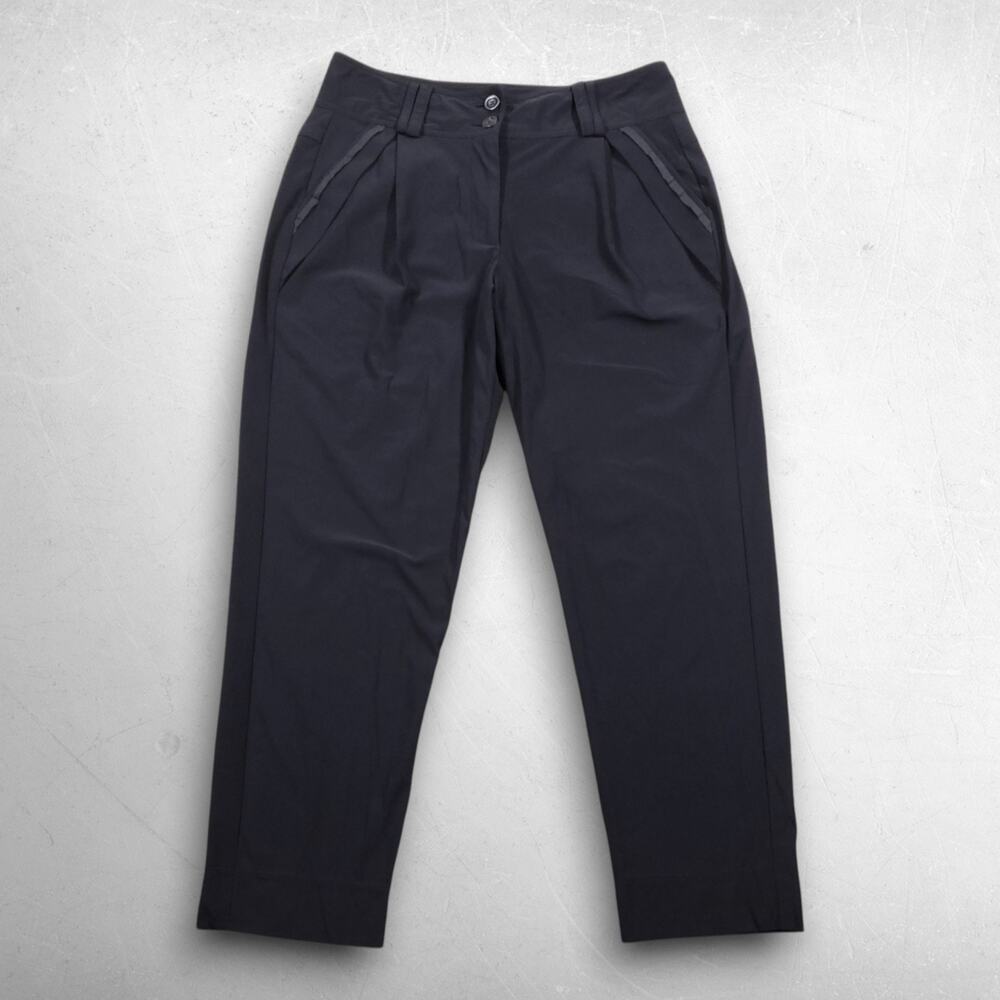 Marithe Francois Girbaud Cropped Tech Pants Women 4 Black VTG 90s Y2K Archival